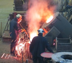 Preparing to cast a new bell, September 2012