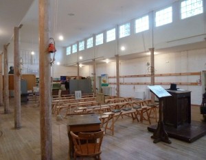 Classroom for 300 boys in the surviving British School at Hitchin