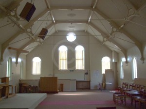 Burbage Wesleyan chapel (interior of 1866 building)